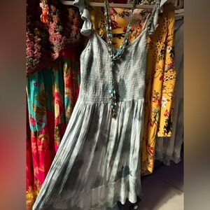 Lavender Moon High Low Gray Dress